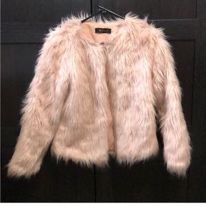 Millennial Pink Faux Fur Jacket